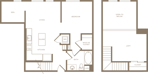 A11DL Floor Plan at The Q Playa, Los Angeles, CA, 90045